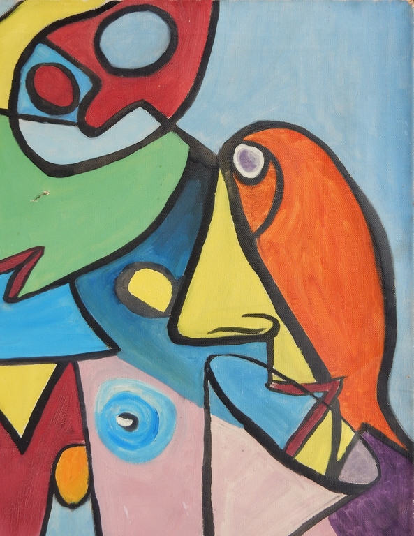 Modern olieverfschilderij - gesigneerd en gedateerd 1961 kopen? Bied vanaf 1!