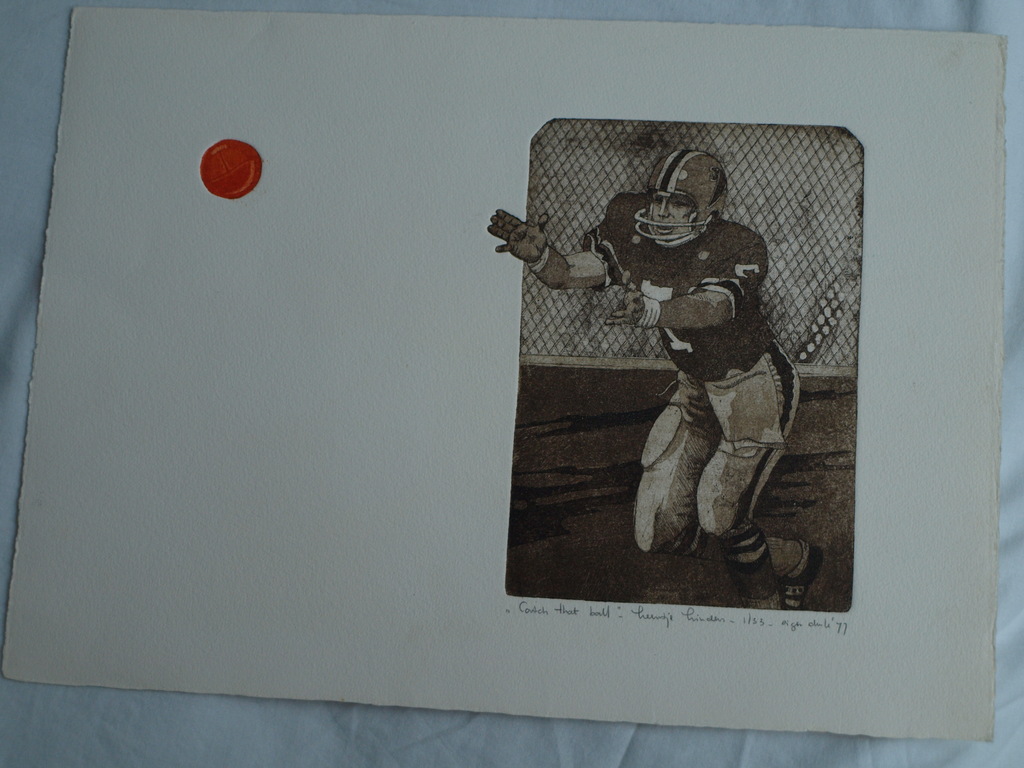 Leentje Linders : Ets en aquatint , Catch that Ball – 1977 kopen? Bied vanaf 25!