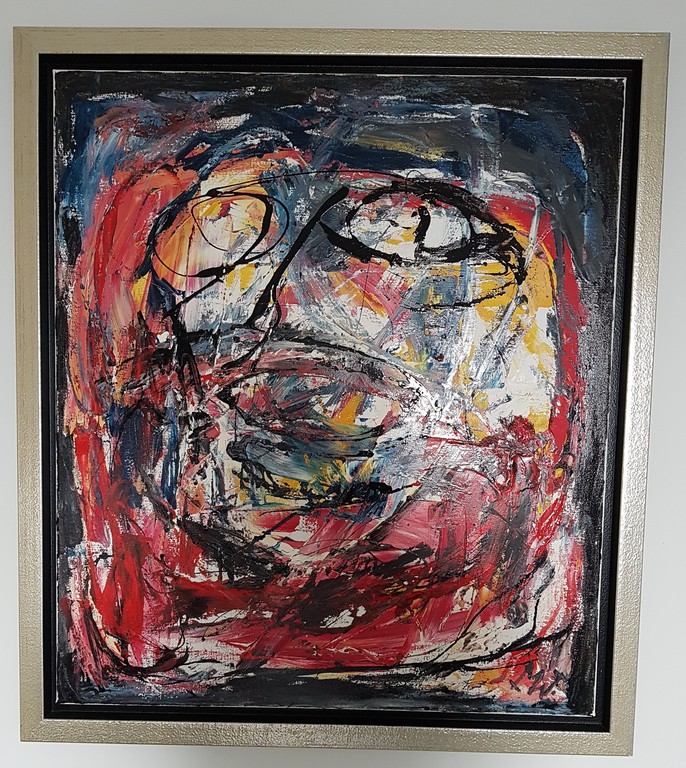 Martin van Wordragen 'Oerwoud' olieverf, met oevreboek en aankoopbewijs 2010 verkocht voor € 825!