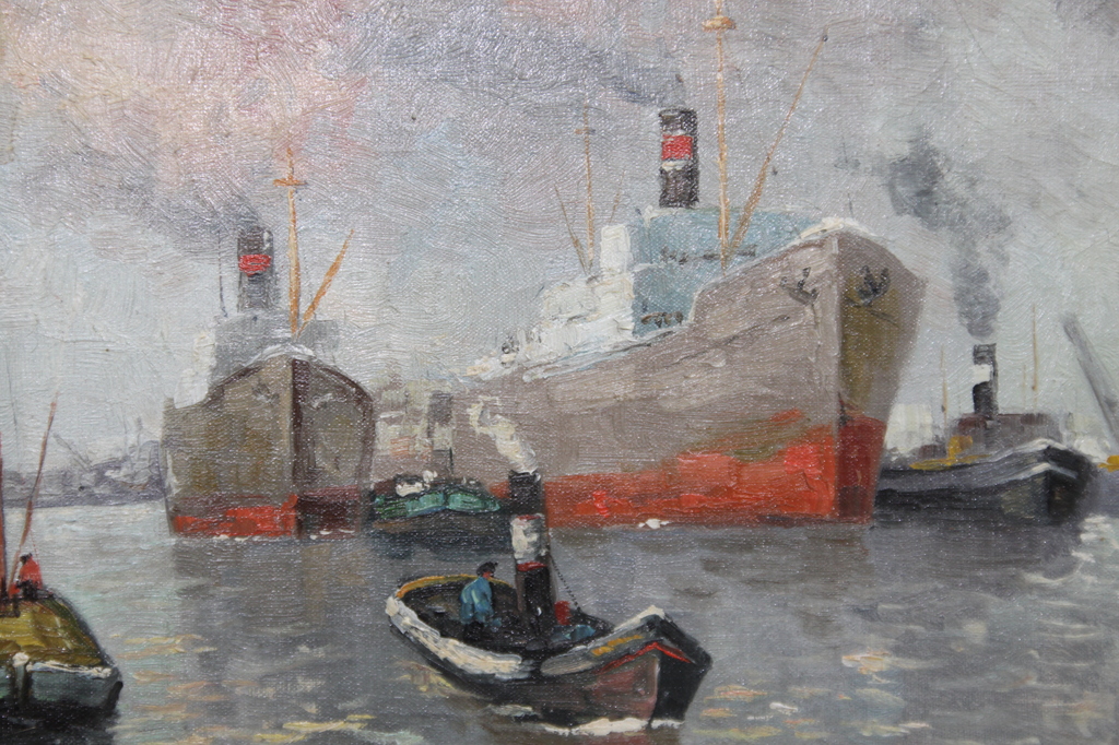 J.M.W. Kessler: schilderij op doek, haven Amsterdam kopen? Bied vanaf 100!