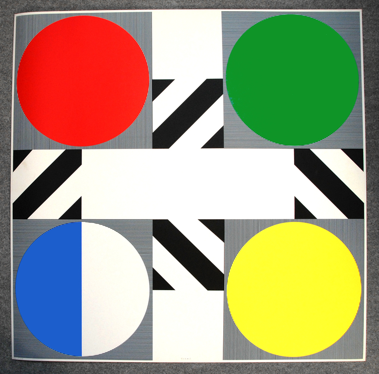 ## KUMI SUGAI # Sublieme Lithografie / " Quatres Balles " / Handgesigneerd /Mint verkocht voor € 195!