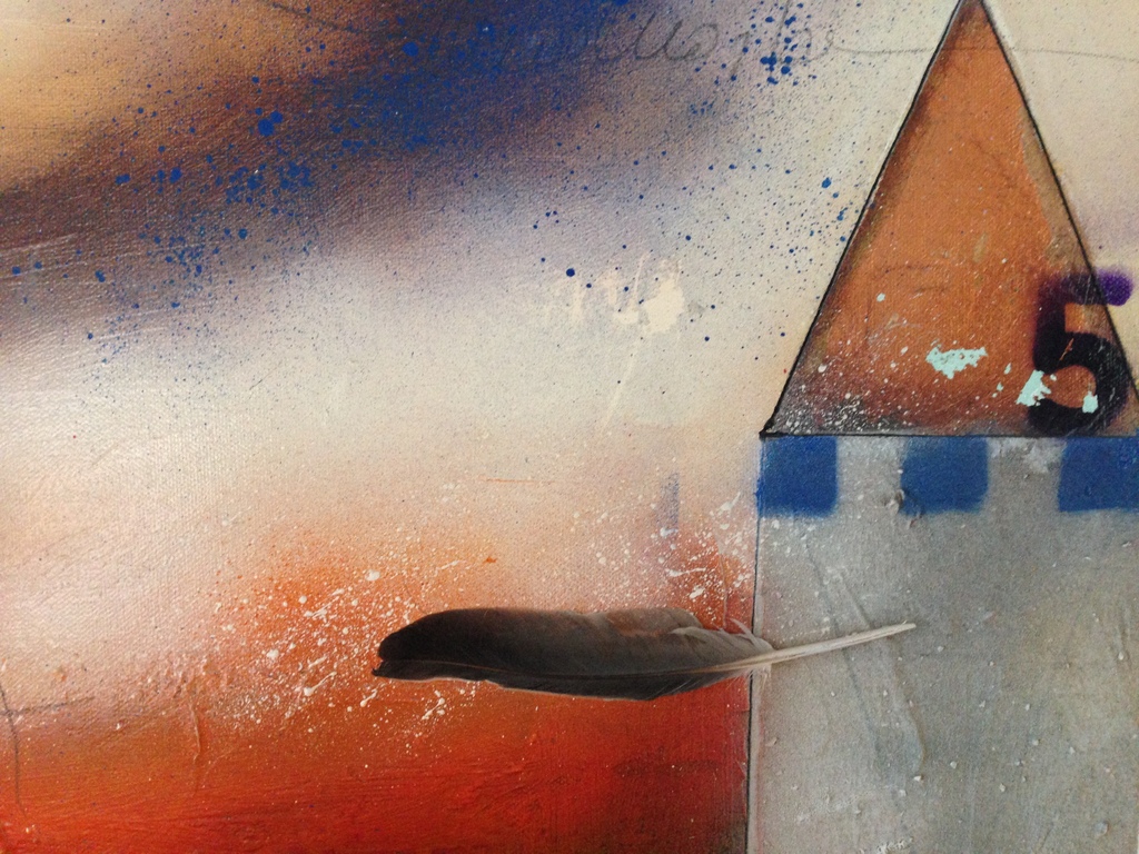 theo koster, gemengde techniek op linnen, titel; home is were my heart is  kopen? Bied vanaf 350!