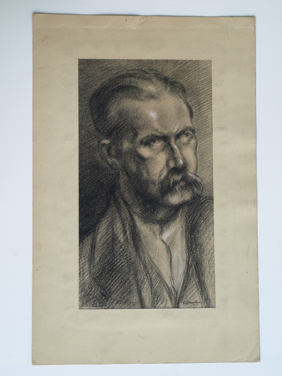 Elias Smalhout : Tekening , Portret man met snor – 1920  kopen? Bied vanaf 1!