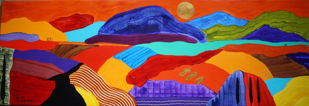 Ronald Boonacker, Italiaans Landschap  verkocht voor € 350!