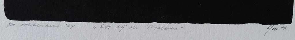 Ko Oosterkerk, ets bij de psalmen, 1964 kopen? Bied vanaf 75!