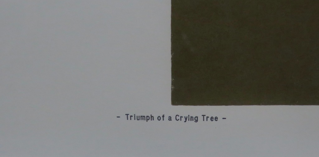 Bert Vredegoor: Zeefdruk, Triumph of a crying tree -Ingelijst kopen? Bied vanaf 35!