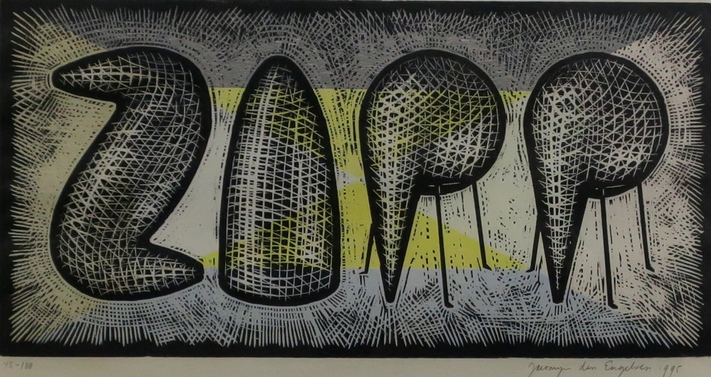 Jacomijn den Engelsen: Houtsnede, Zapp - Ingelijst kopen? Bied vanaf 1!