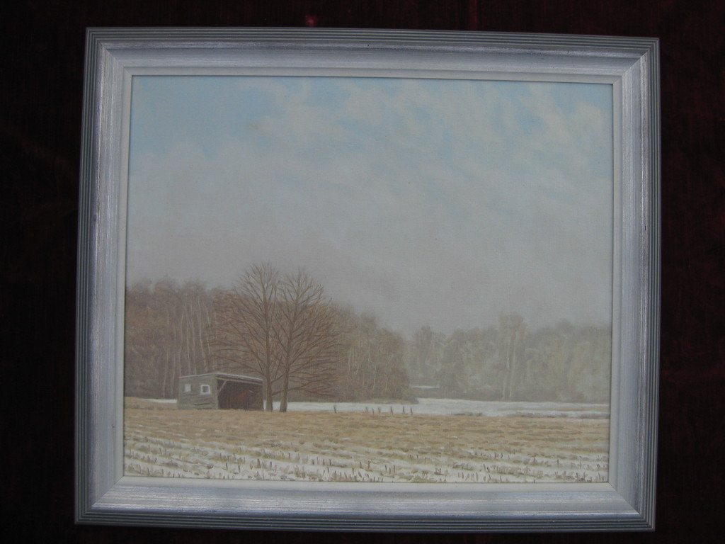 Frank Premsela: Olieverf, Winterlandschap kopen? Bied vanaf 100!