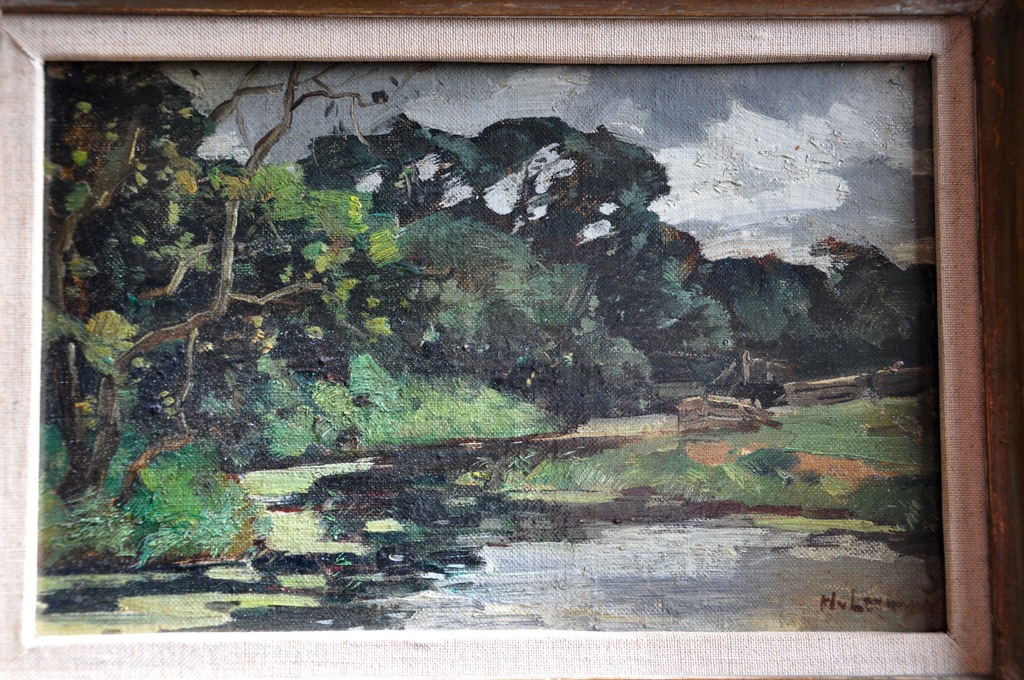 Henk van Leeuwen - Rivierlandschap met bosschage kopen? Bied vanaf 245!