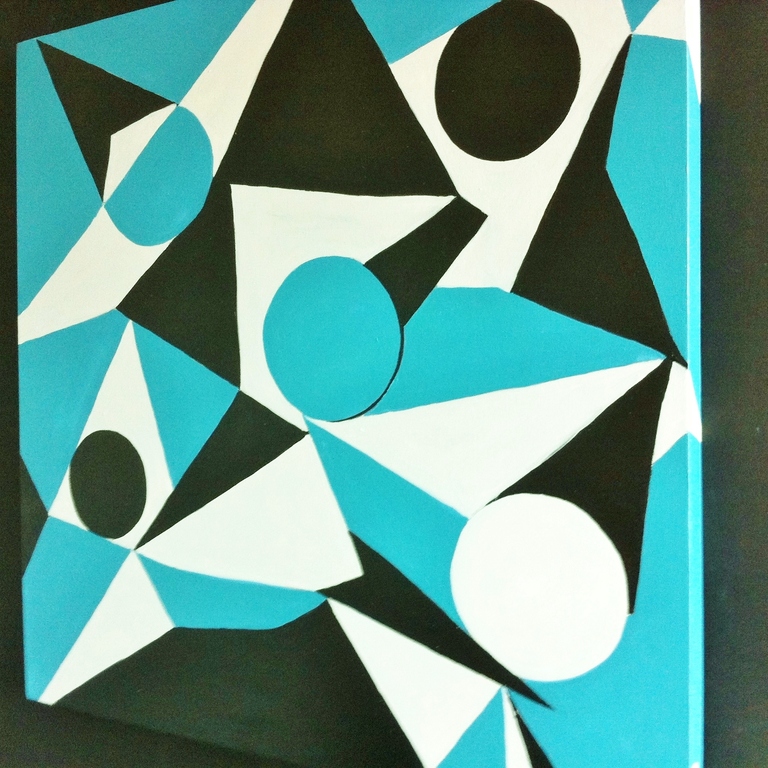 "Composition with TQ # 01-John Foppen - Olieverf/3D Canvas - Gesign.Unica. kopen? Bied vanaf 169!