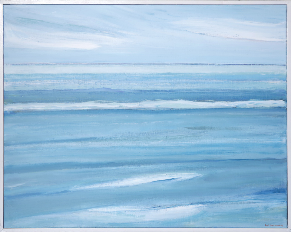 Paul Overhaus: Olieverf op doek, Zeezicht - Ingelijst verkocht voor € 150!