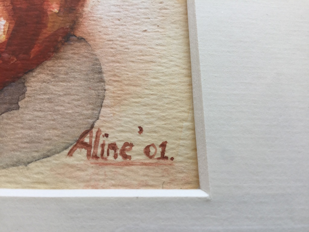 Aquarel: Appel, Kunstenaar onbekend (Aline) kopen? Bied vanaf 1!