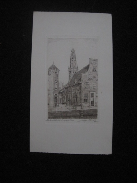 Knappe droge naald Ets van H.Seegers 1878-1956 "Laurenskerk Haarlem"  kopen? Bied vanaf 1!