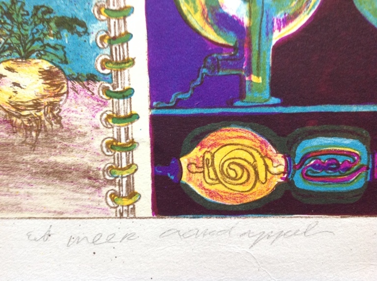 Zeefdruk van Jacqueline de Jong, '75, 'eet meer aardappels'. kopen? Bied vanaf 20!