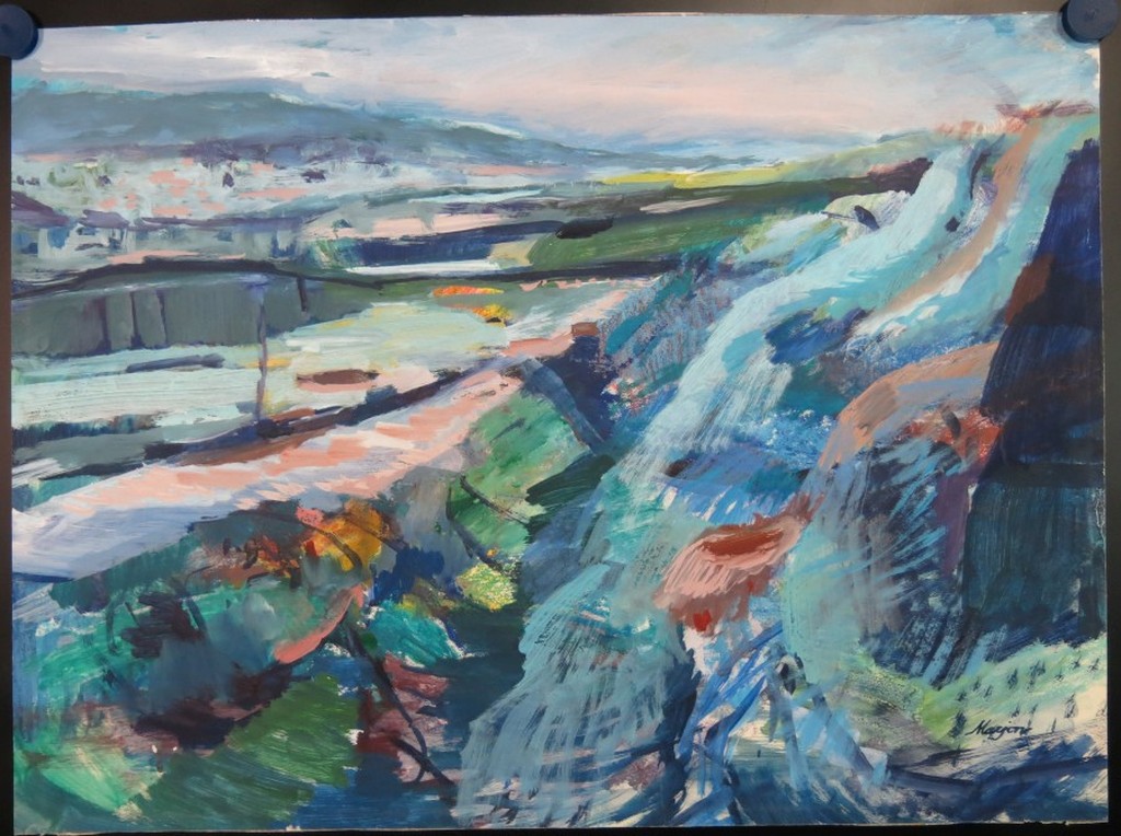 Marjon de Wit: Gemengde techniek op papier, Newlyn Cornwall kopen? Bied vanaf 1!