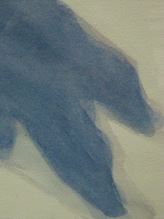 zeldzame Eric de Nie (1944-) aquarel "blauwe compositie" gesigneerd  kopen? Bied vanaf 1!