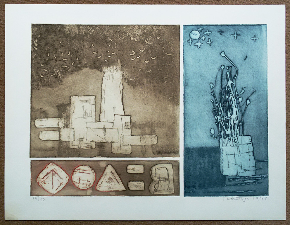 Jan Montyn - Signes de Ambarawa II, aquatint ets kopen? Bied vanaf 175!