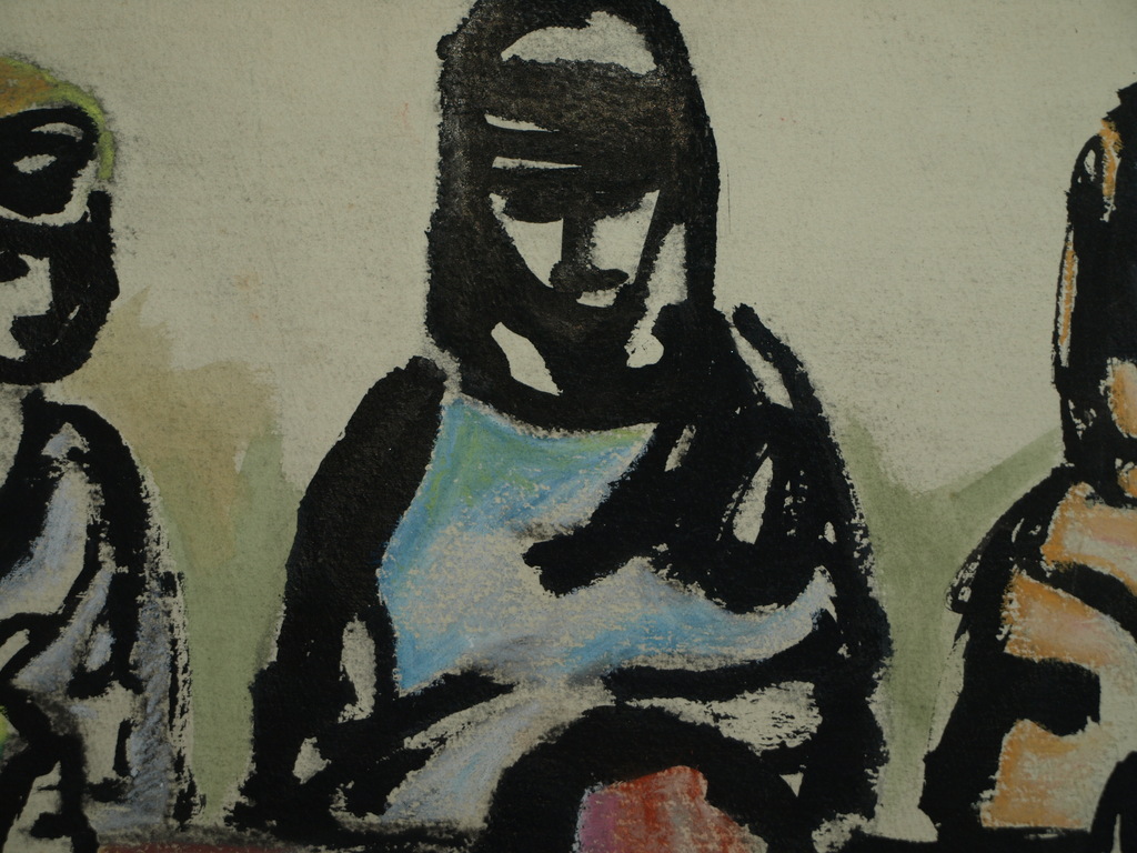 C. Bantsingen (?)  – Studietekening – ‘Laatste Avondmaal’ – Gesigneerd – 1948 kopen? Bied vanaf 1!