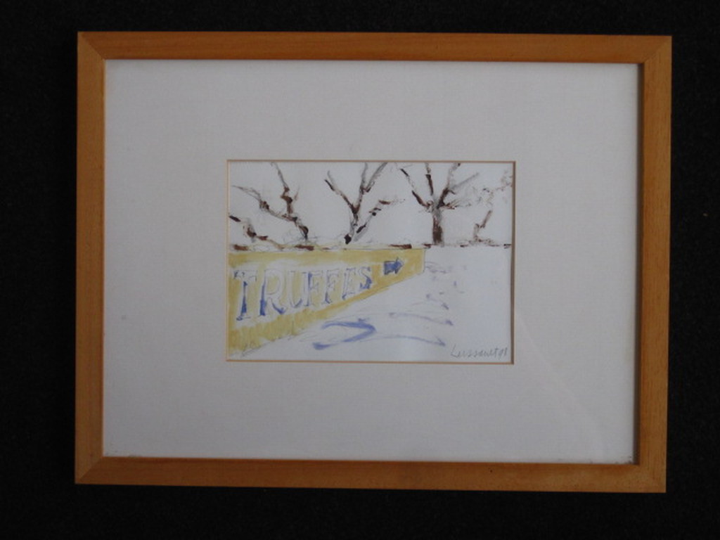 Karakteristiek werk (aquarel) Paul de Lussanet Frans landschap "Truffes"  kopen? Bied vanaf 1!
