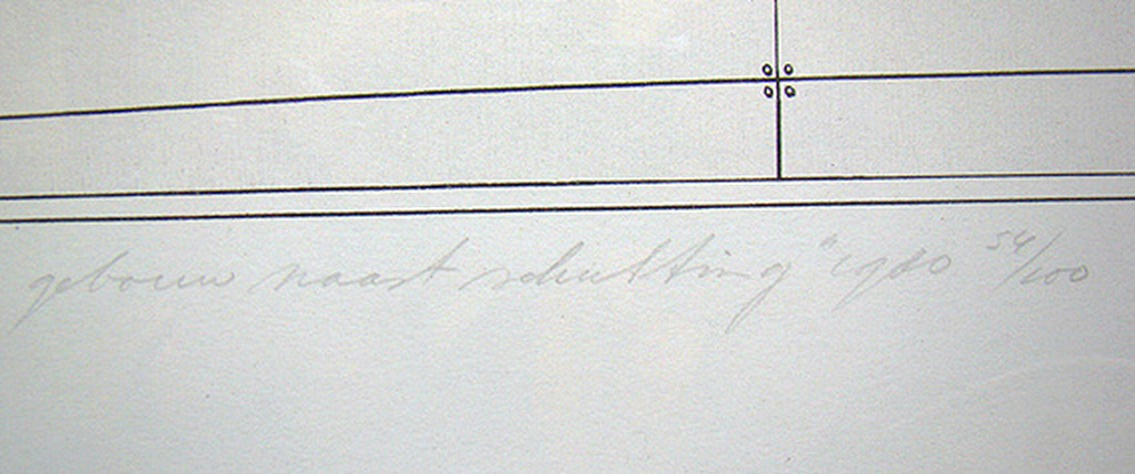Litho: Italiaans gebouw naast schutting - 1980 kopen? Bied vanaf 75!