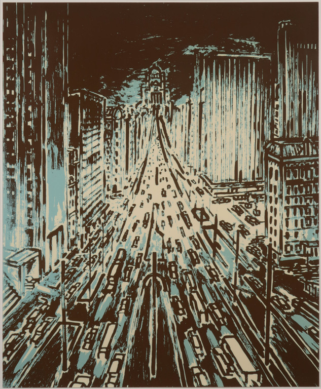 Jeroen Henneman: Zeefdruk, Brussel - Ingelijst verkocht voor € 230!