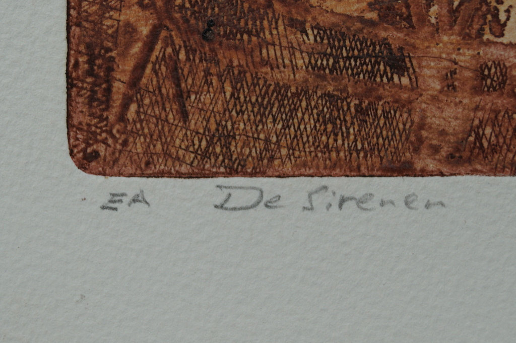 Jan Pieter van den Bos - gesigneerde ets - 2005 kopen? Bied vanaf 1!