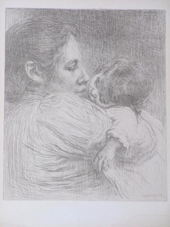 H.J.Haverman, Moeder met kind, Litho kopen? Bied vanaf 35!