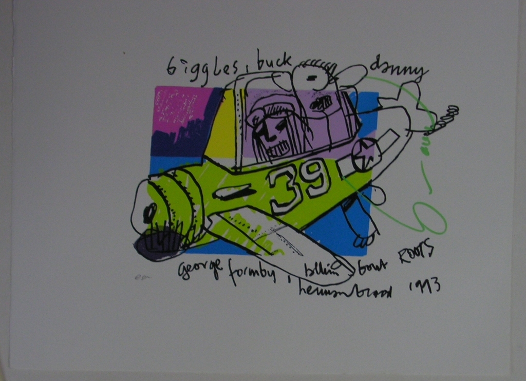 Herman Brood - zeefdruk - Biggles - oplage 300 verkocht voor € 100!