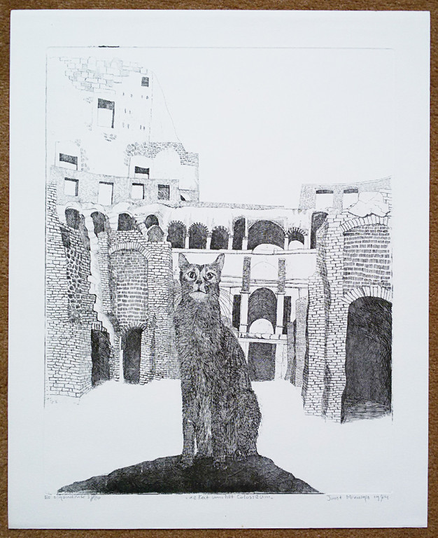 Joost Minnigh - De Kat van het Colosseum, ets kopen? Bied vanaf 40!