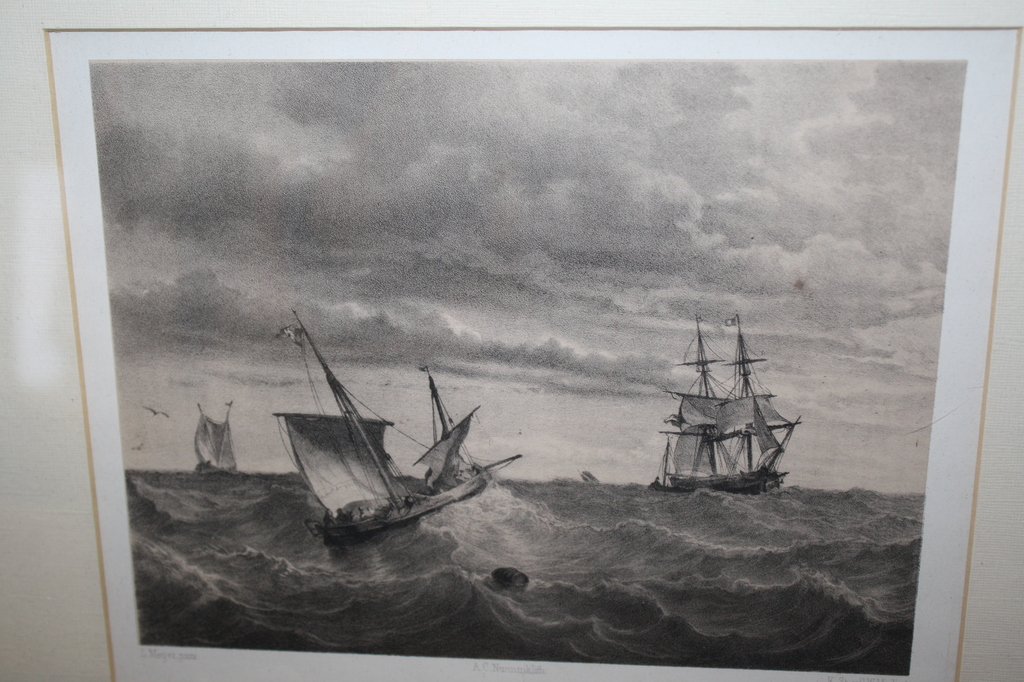 SCHEPEN OP WOESTE ZEE van LOUIS MEIJER staalgravure kopen? Bied vanaf 1!