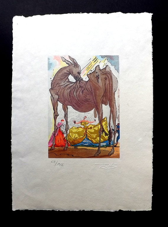Salvador Dali - Houtgravure op Japan Hosho - Le Tricorne Plance XII  kopen? Bied vanaf 1!