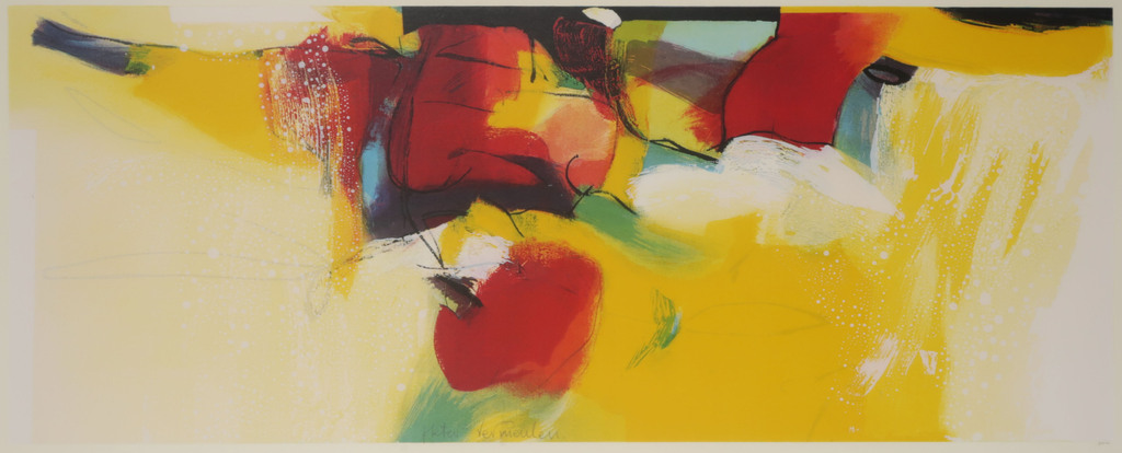 Pieter Vermeulen: Zeefdruk, Kersenschaal - Ingelijst (Groot) kopen? Bied vanaf 50!