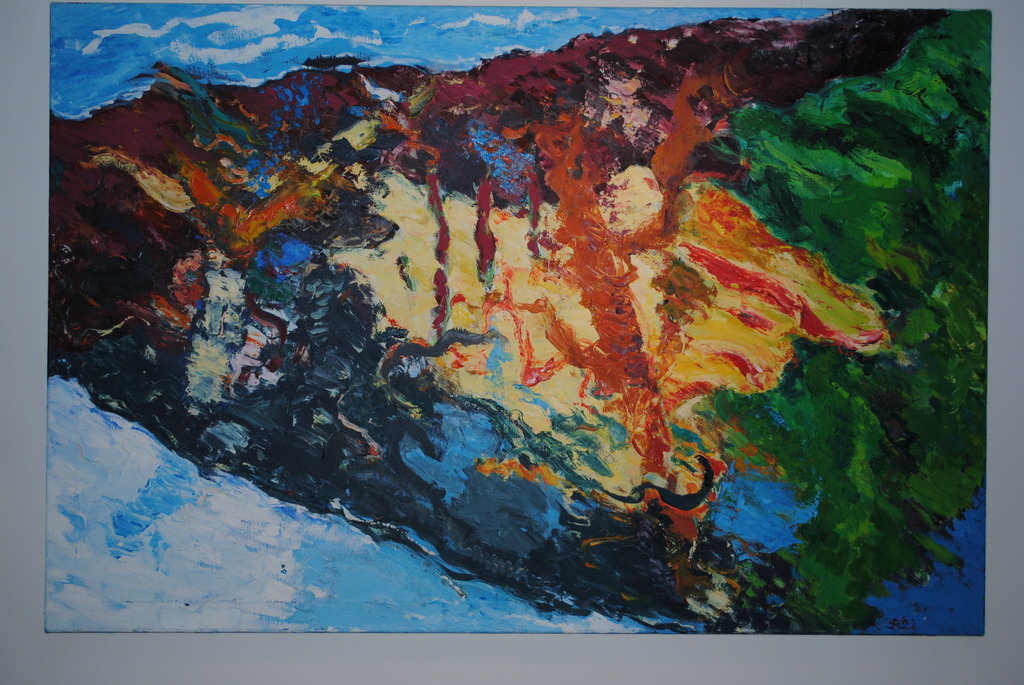 Jan Commandeur, Meadow, 1992, olieverf op doek 120 x 180 cm  kopen? Bied vanaf 500!