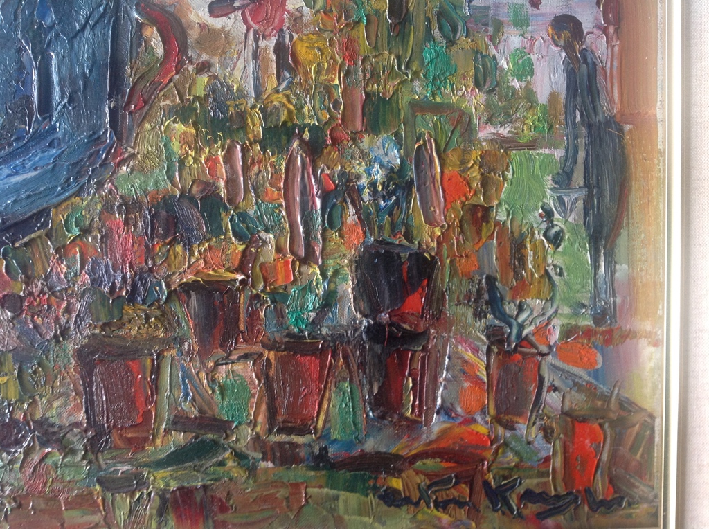 Antoon Kruysen, olieverf schilderij van Bloemenmeisje in Frankrijk. kaufen? Bieten Sie von 250!