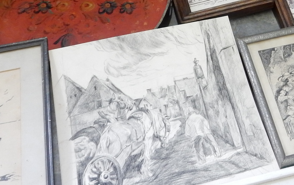 Jan van Deursen (1896-1981) - potloodtekening + grote collectie diverse werken verkocht voor € 75!