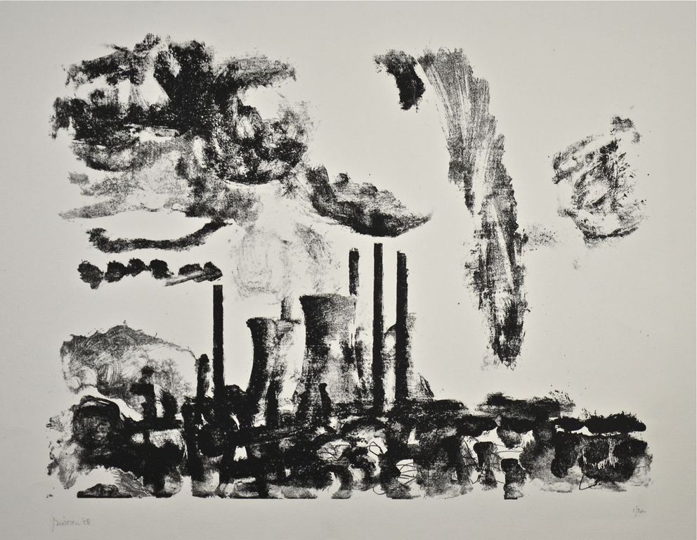 Jef Diederen: Litho. Abstracte compositie verkocht voor € 160!