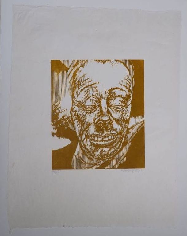 Herman Gordijn: Houtsnede op Japans papier, Portret kopen? Bied vanaf 1!