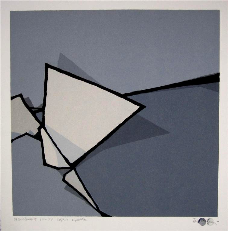 Fon Klement, boardsnede, titel: Dedoublement. verkocht voor € 150!