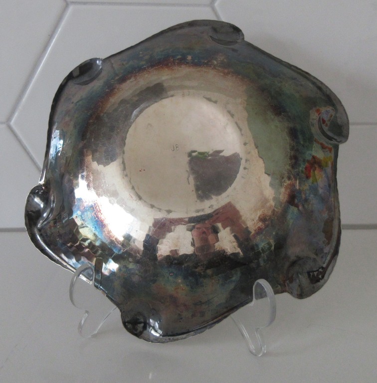 Jennings Brothers (USA) - Art deco hand gehamerd verzilverd schaaltje kopen? Bied vanaf 18!