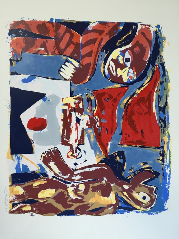 John Lie A Fo   1 originele zeefdruk / Litho gesigneerd 1988 kopen? Bied vanaf 1!