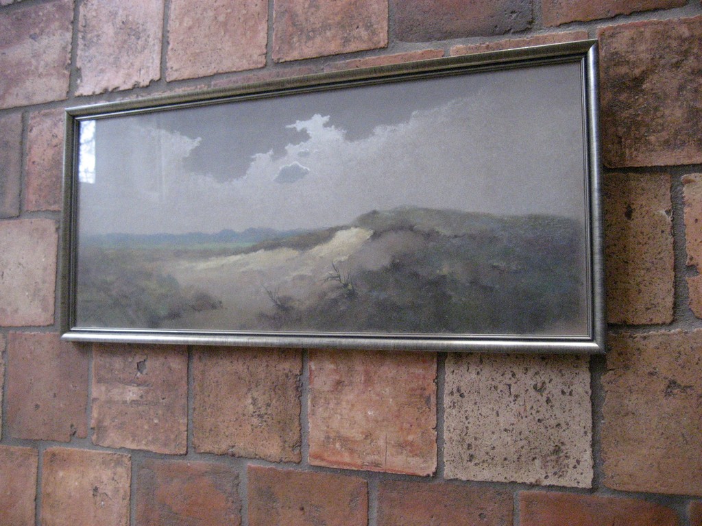 T.Cox -gesigneerde  pastelschilderij - 'zandverstuiving' kopen? Bied vanaf 75!