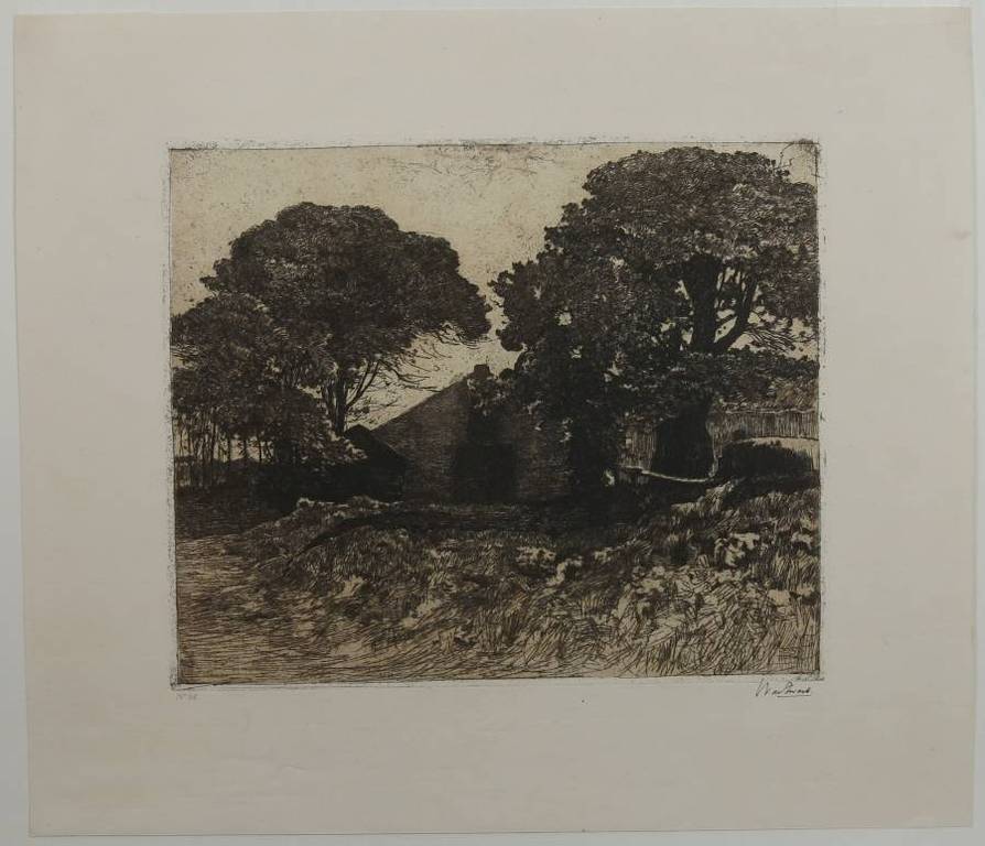 Willem de Zwart: Ets, Boerderij in Dekkersduin kopen? Bied vanaf 50!