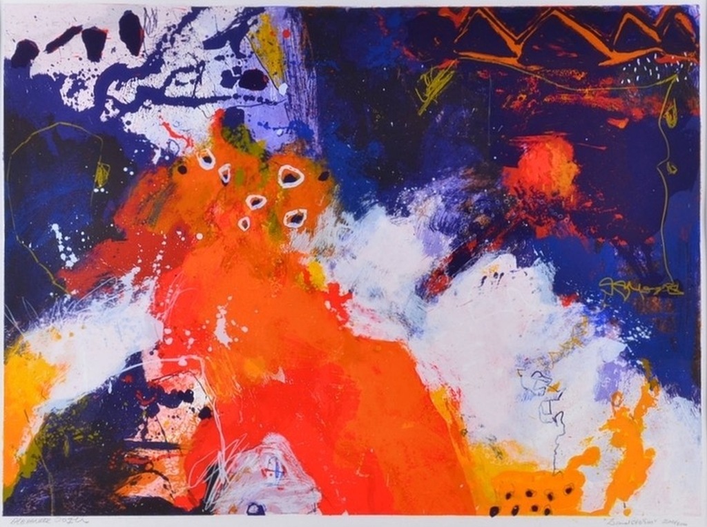 Alexander Vogels, Zeefdruk, Zandstorm  84 x 112 verkocht voor € 140!