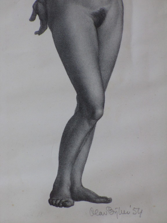 Olav Bijker, Staand naakt, Litho kopen? Bied vanaf 1!