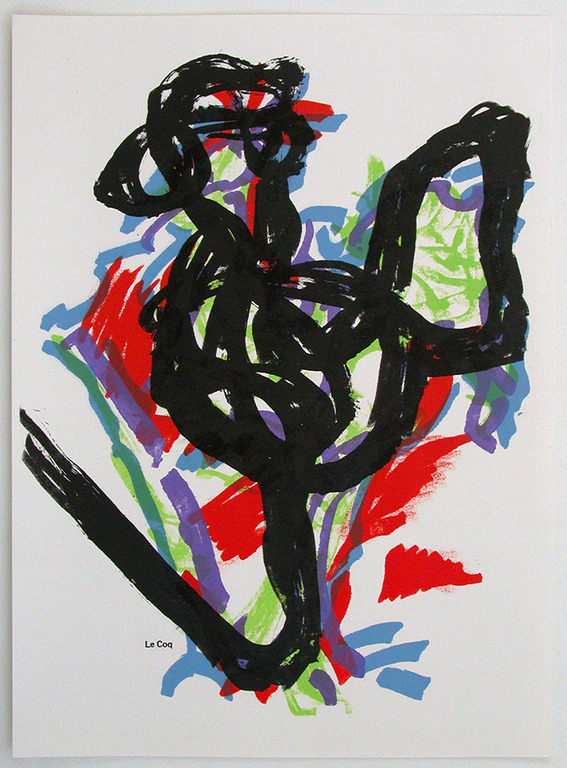 Jean Paul Riopelle, originele kleurenlitho, ‘Le Coq’ kopen? Bied vanaf 20!