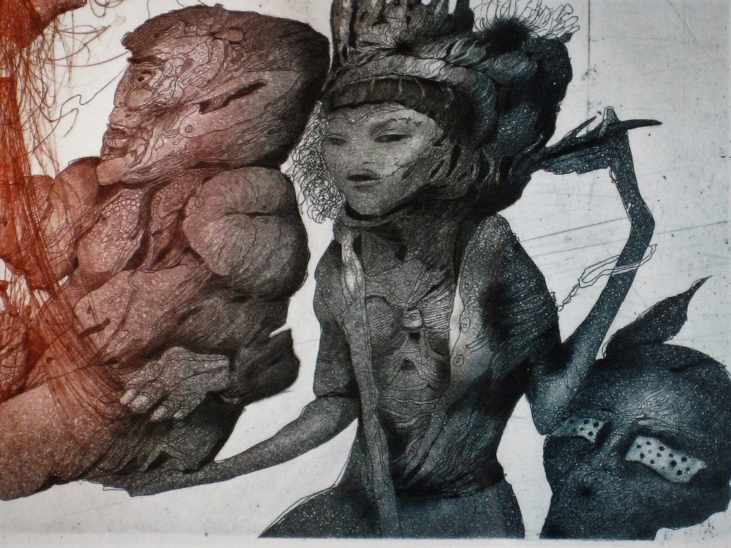 Meesterlijk Grafisch werk van de Tsjechisch surrealist Karel Demel (1942) kopen? Bied vanaf 1!