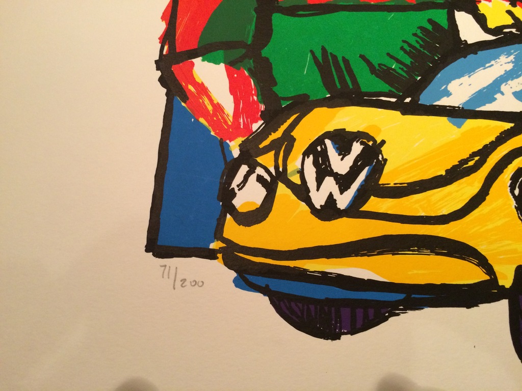 Originele zeefdruk Herman Brood VW Beetle met de hand gesigneerd. kopen? Bied vanaf 150!