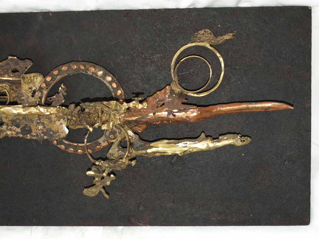 HERBERT SEILER (1928-2008) : Wandsculptuur van metaal – Gesigneerd - 1976  kopen? Bied vanaf 1!