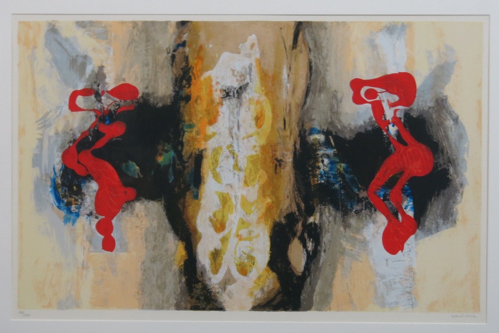 Hans Vanhorck: Zeefdruk, Secret - Ingelijst verkocht voor € 55!