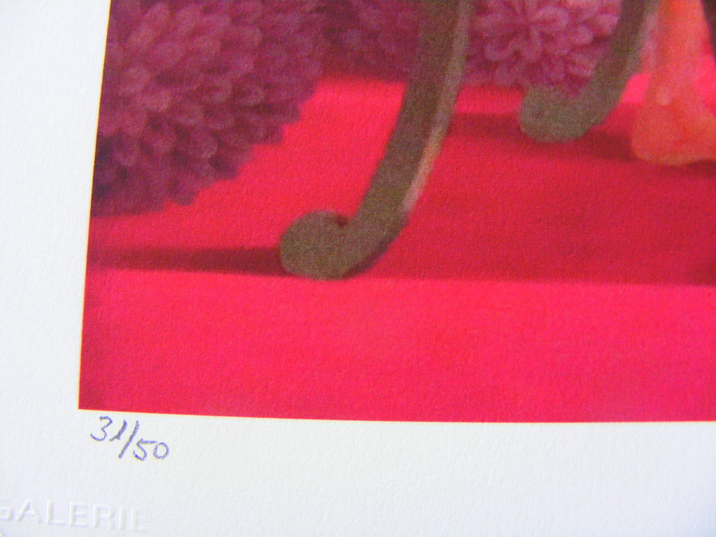 Wolfgang Hutter, zeer kleurrijke glicee, handgesigneerd kopen? Bied vanaf 50!